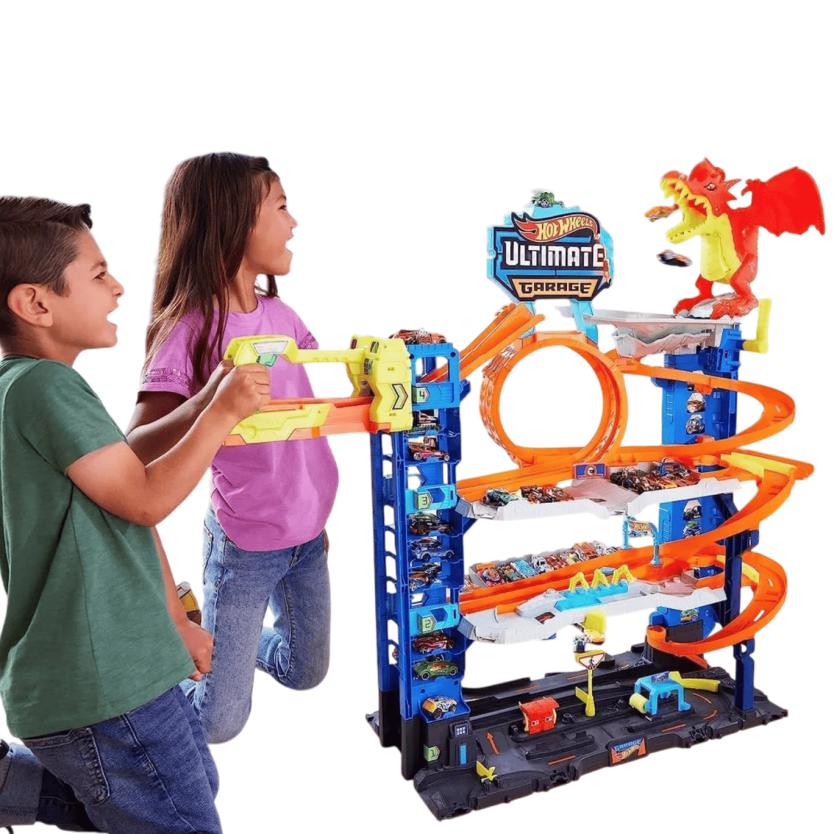 Pista Hot Wheels Ultimate Garage Con Dragón y Looping3
