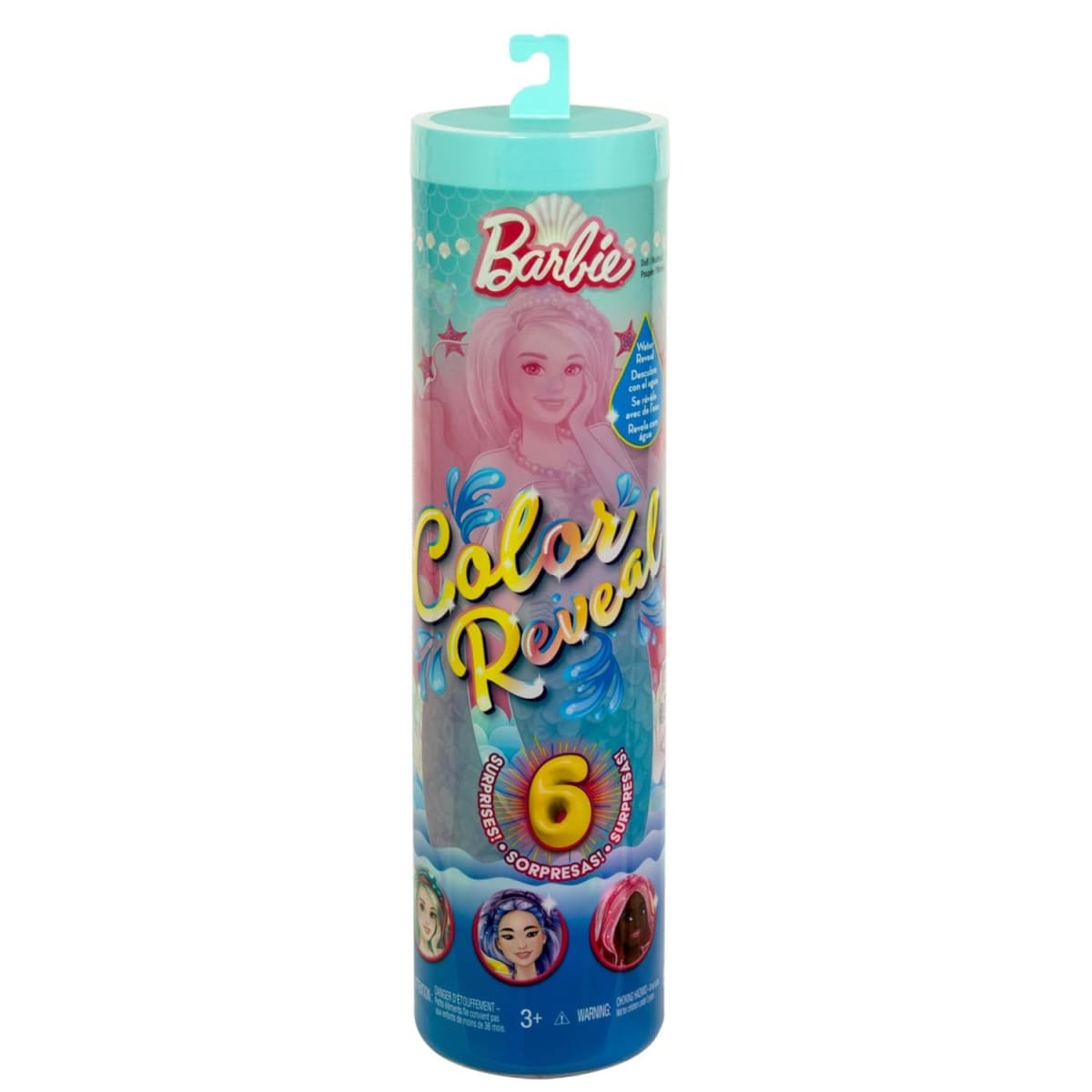 Muñeca Barbie Color Reveal Surprises  Serie Sirena4