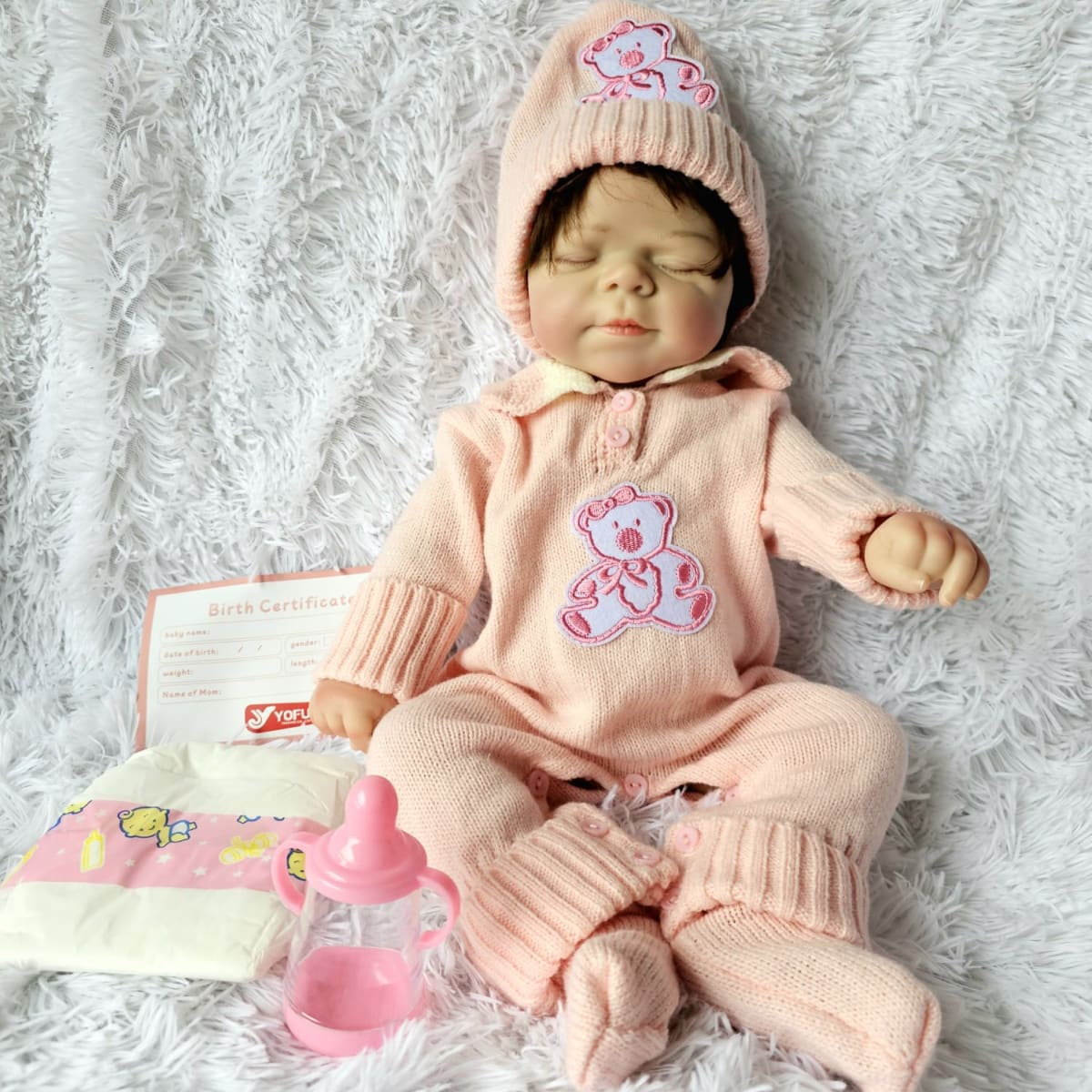 Bebe Reborn Ojos Cerrados Lea Vinilo Siliconado 48 cm2