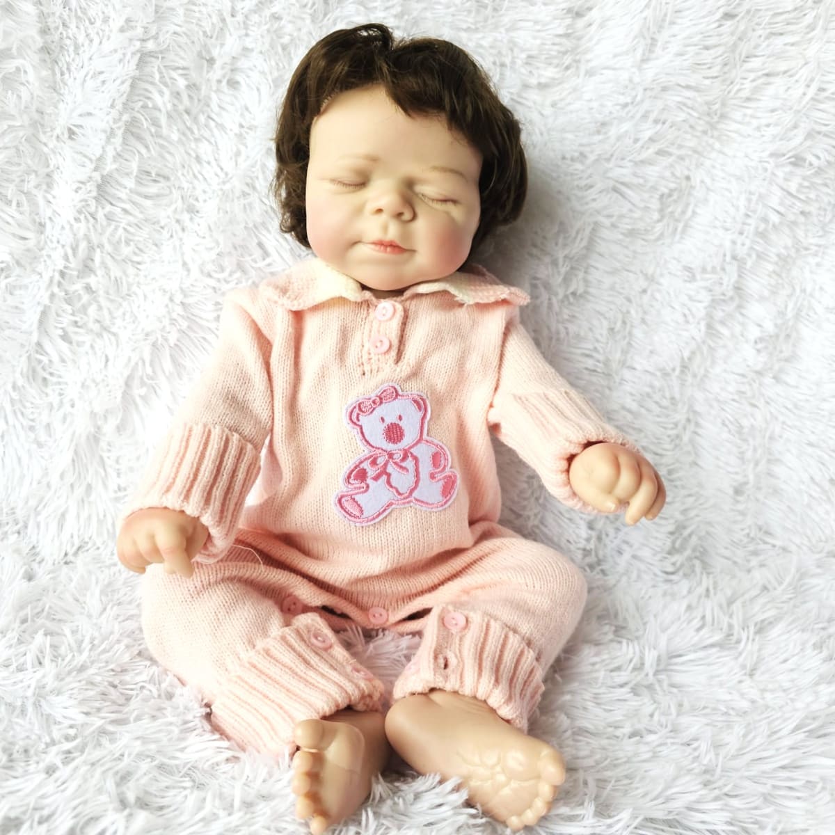 Bebe Reborn Ojos Cerrados Lea Vinilo Siliconado 48 cm1