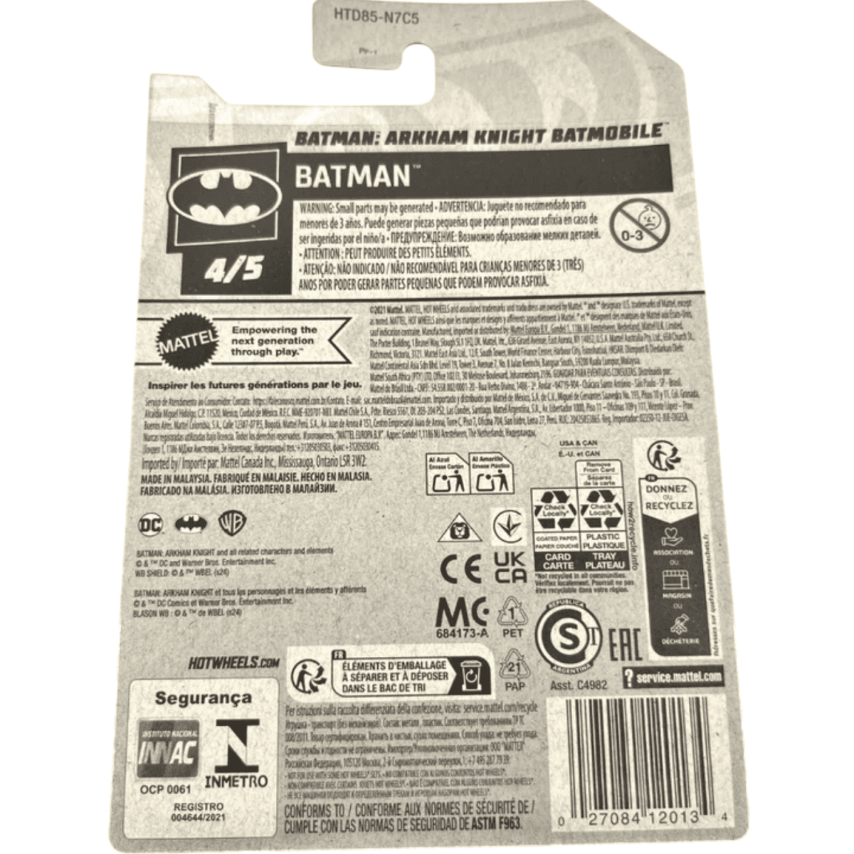 Auto Hot Wheels Batmobile Arkham Knight4