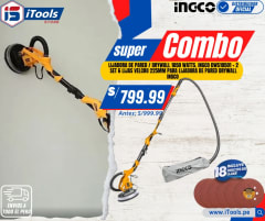 LIJADORA DE PARED / DRYWALL 1050 WATTS. INGCO DWS10501 - INCLUYE 18 LIJAS LIJADORA DE PARED / DRYWALL 1050 WATTS. INGCO DWS10501 - INCLUYE 18 LIJAS