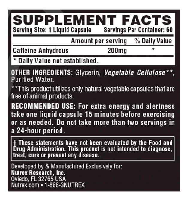 CAFEINA 200 Nutrex2