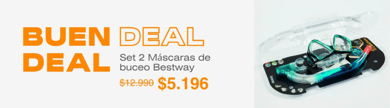 product set 2 mascaras de buceo con snorkel bestway
