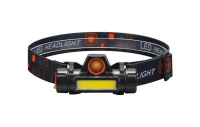 Linterna LED estilo minero recargable y con cinta elastica1