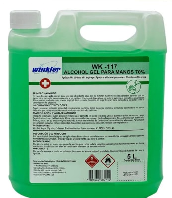 Alcohol Gel desinfectante 5 litros WINKLER1