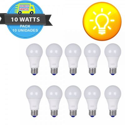 Pack 10 ampolletas LED 10 W CALIDAS Certificadas2