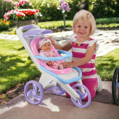 Coche Juguete + Silla + Porta Muñecas 3 en 1