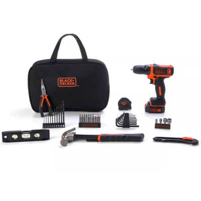 Black and Decker Taladro inalambrico 12v con maleta y 43 piezas1