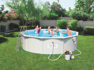 Piscina Bestway Hydrium Pool Set 4.6 metros x 1.2m (Metal inoxidable)2