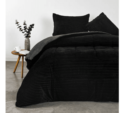 Plumon Coral Sherpa liso 2.0 Plazas Gris1