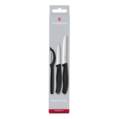 Victorinox Juego 2 cuchillos y 1 pelador Verdura Negro 7113.31 1