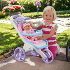 Coche Juguete + Silla + Porta Muñecas 3 en 1