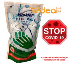 Sachet Alcohol Gel 500cc (Certificado Chile)