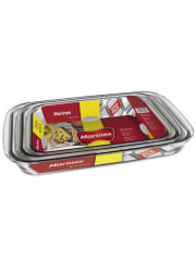 Pack asaderas Marinex 3 unidades rectangulares