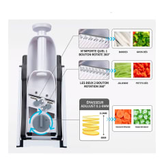 Rebanador Mandolina Cortador de verduras y frutas