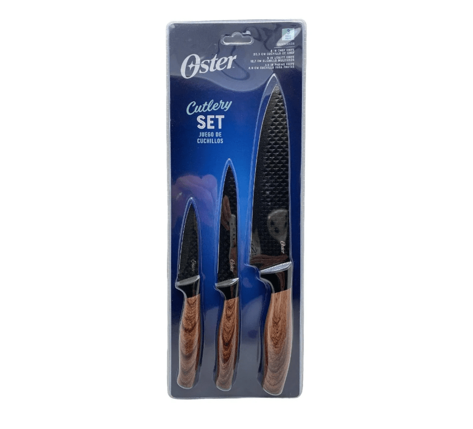 Oster Set 3 cuchillos Gunderson estilo madera2