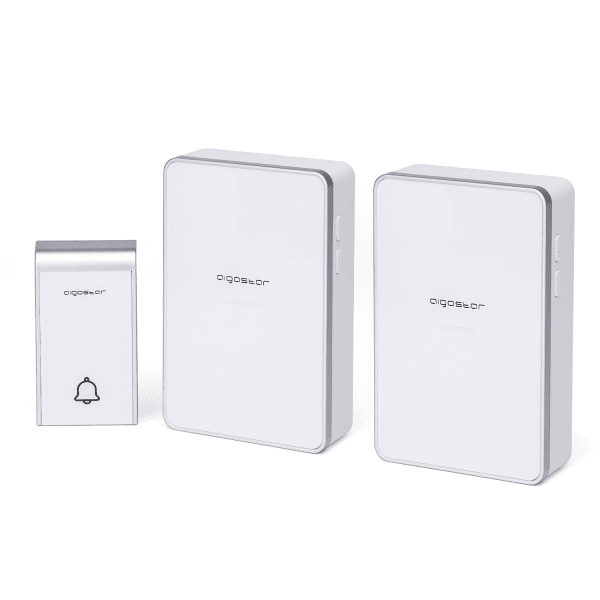 Aigostar Timbre inalámbrico a pilas - 2 Receptores y 1 Transmisor1