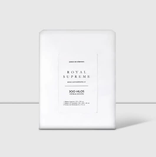 Juego Sabana RS 300H 100%Alg Liso Blanco 1.5 plazas2