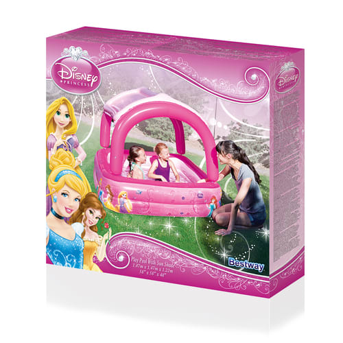 Piscina de juegos Disney Princess, Bestway 91057 1,47x1,47x1,22  con Parasol1