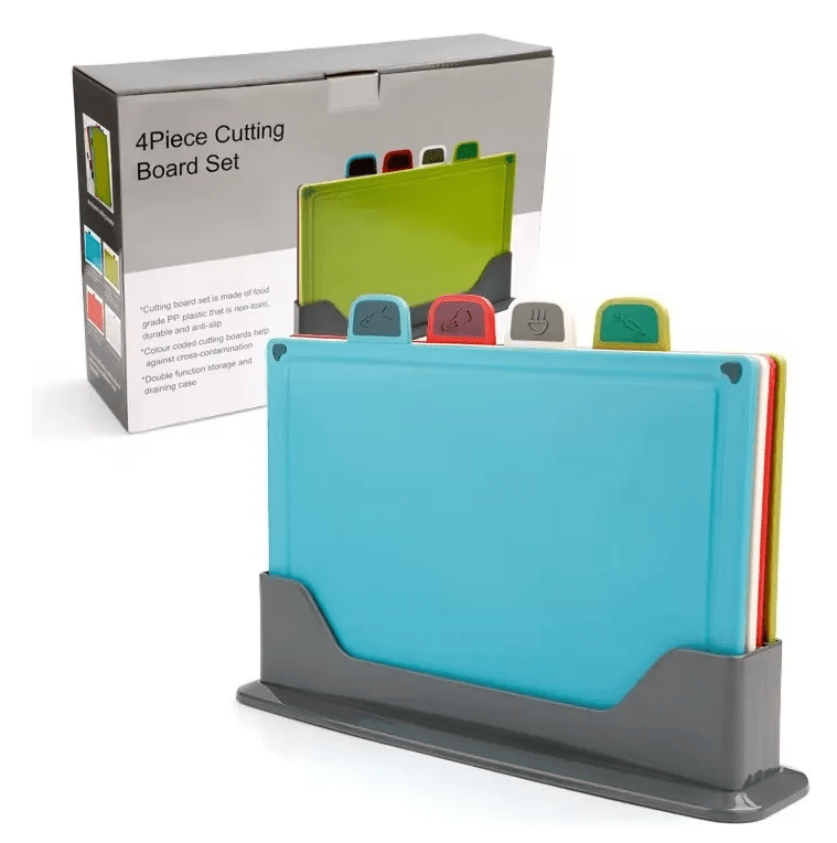 Set 4 tablas de cortar con estante1