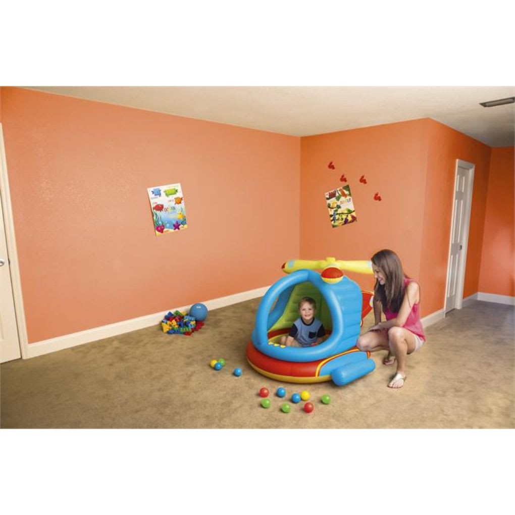 Piscina De Pelotas BESTWAY Con Forma De Helicóptero y 50 bolas plasticas4