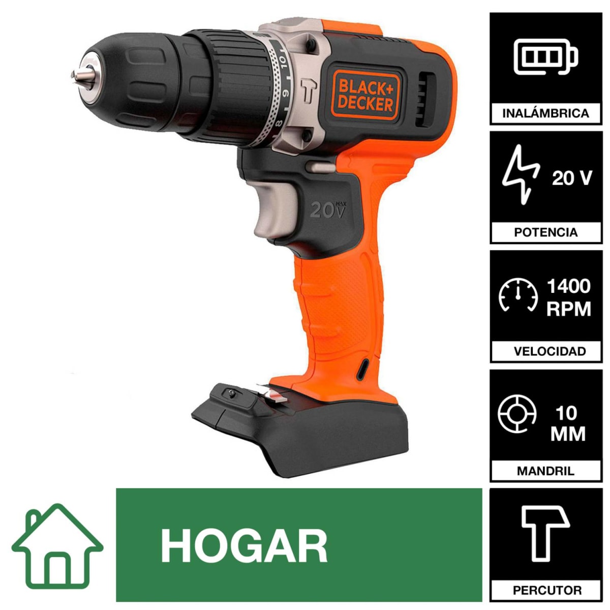 Black and Decker Taladro inalambrico 20V Percutor4