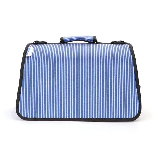 Bolsa de mascota con rayas Azul3