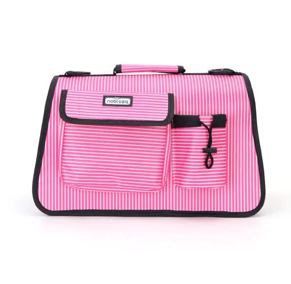 Bolsa de mascota con rayas Rosa2
