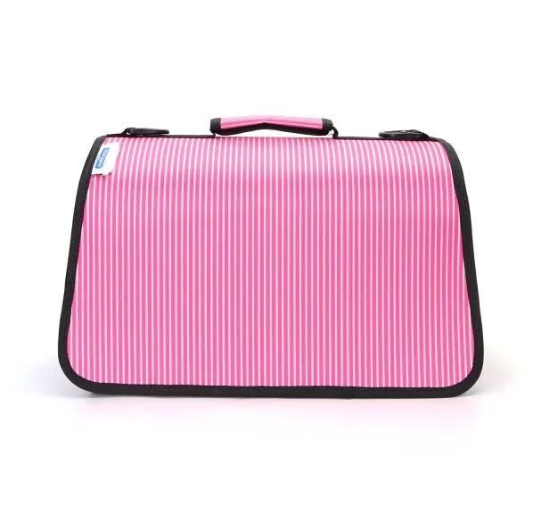 Bolsa de mascota con rayas Rosa3