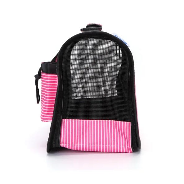 Bolsa de mascota con rayas Rosa4