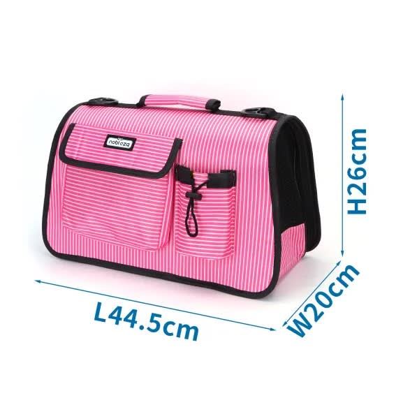 Bolsa de mascota con rayas Rosa6