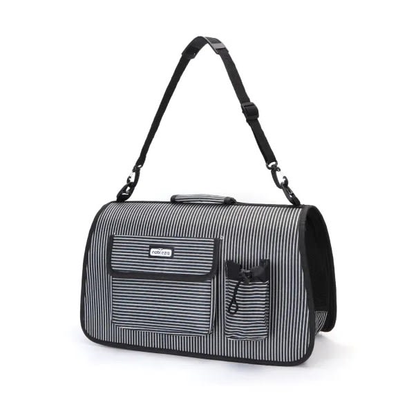Bolsa de mascota con rayas Negro1