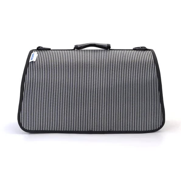 Bolsa de mascota con rayas Negro3