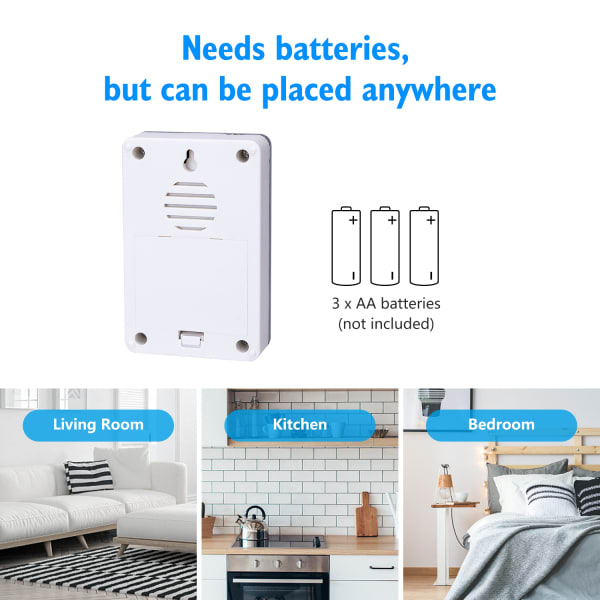 Aigostar Timbre inalámbrico a pilas - 2 Receptores y 1 Transmisor4