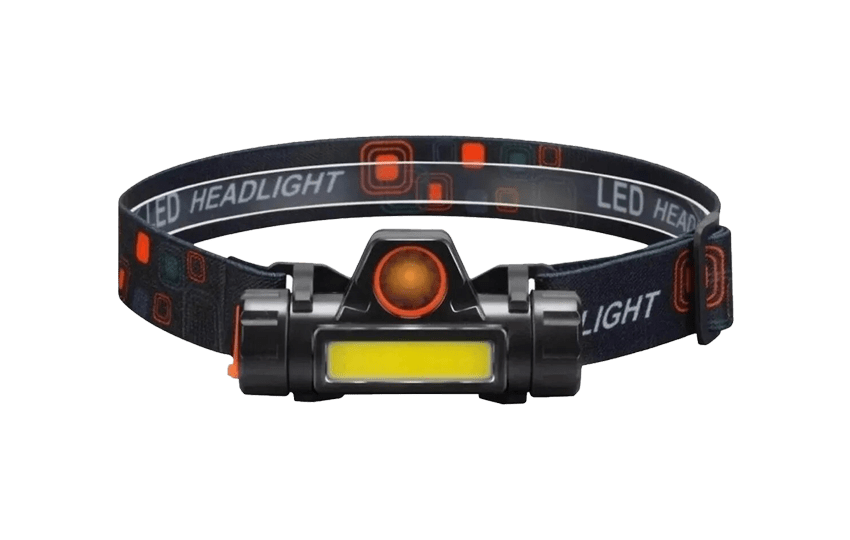 Linterna LED estilo minero recargable y con cinta elastica1