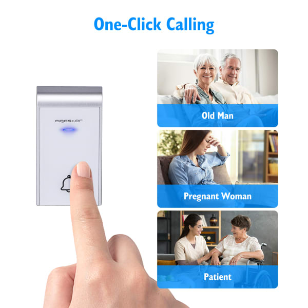 Aigostar Timbre inalámbrico a pilas - 2 Receptores y 1 Transmisor6