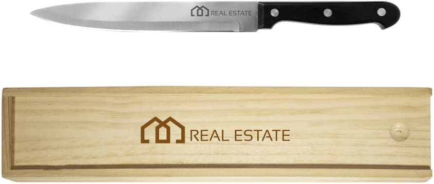 Set chuchillos para asados 2 piezas en caja madera2