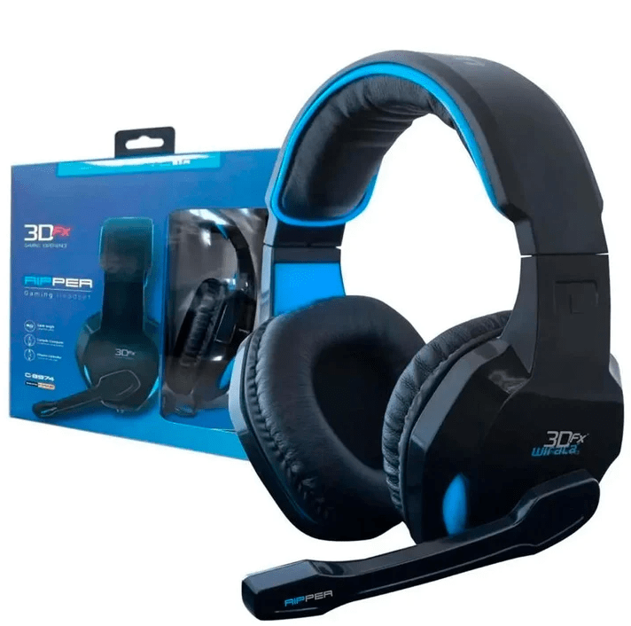 Audifono Gamer 3DFX con control de volumen PC - Color azul Negro1