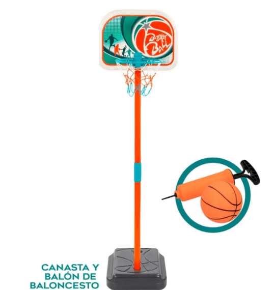 Aro de Basketball Pedestal con Pelota e Inflador 1 mt alto2
