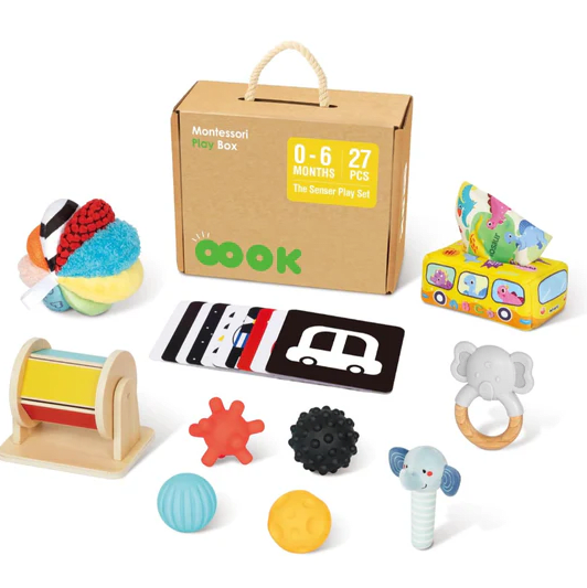 Caja Montessori Sensorial 27 piezas1