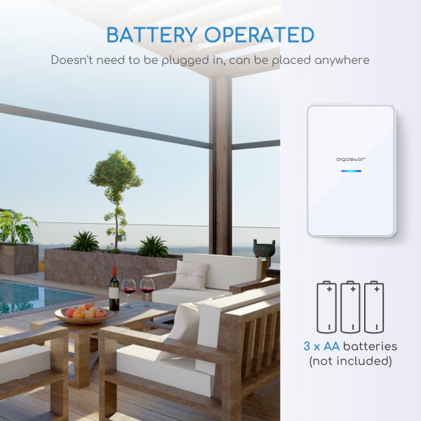 Aigostar Timbre inalámbrico a pilas - 2 Receptores y 1 Transmisor3