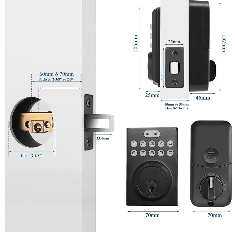 Cerradura Digital puertas entrada Con Teclado2