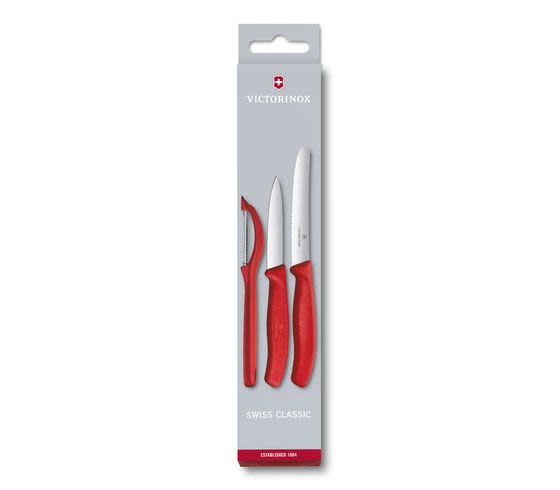 Victorinox Juego de Cuchillos 3 unidades Rojo.1
