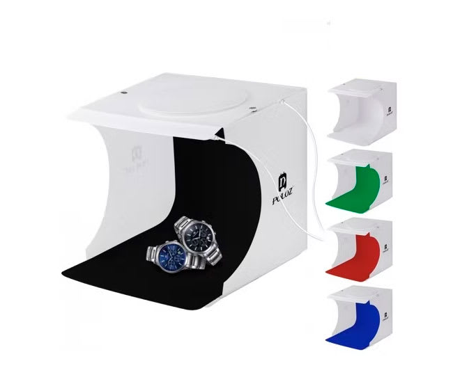 Estudio Fotografico iluminado LED y 5 fondos1