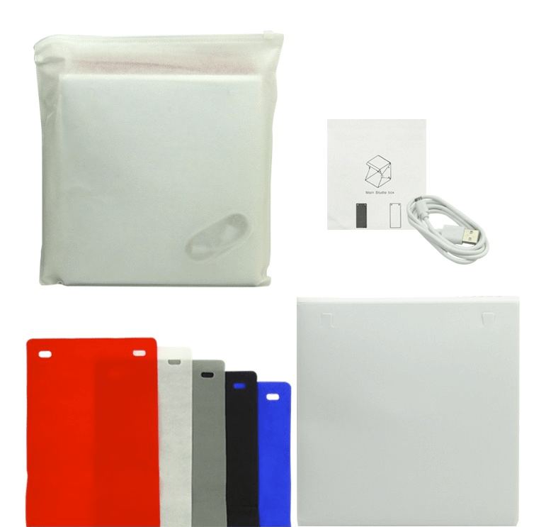 Estudio Fotografico iluminado LED y 5 fondos3