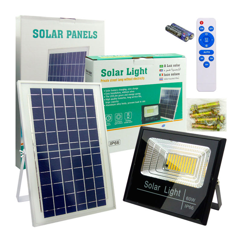 Proyector Solar 60 watts Luz Calida - Solar autosustentable2