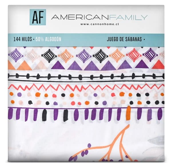 Juego sabanas Cannon 144 hilos Estampado Lavander 1.5 Plazas2