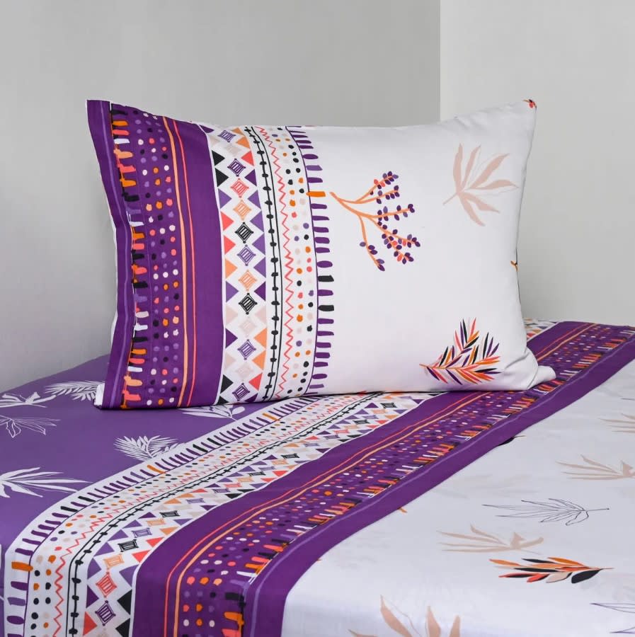 Juego sabanas Cannon 144 hilos Estampado Lavander 1.5 Plazas1