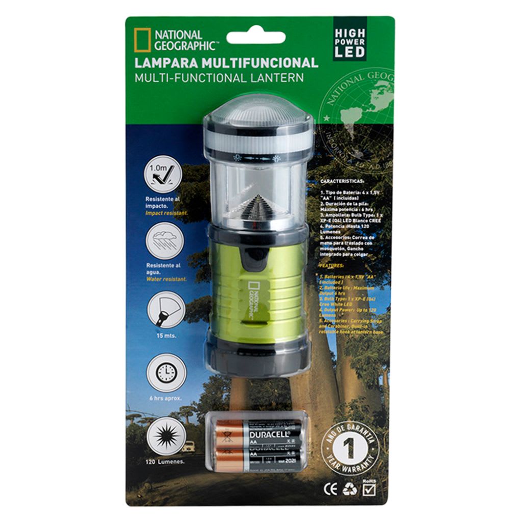 Lampara Portátil Verde Para Camping3